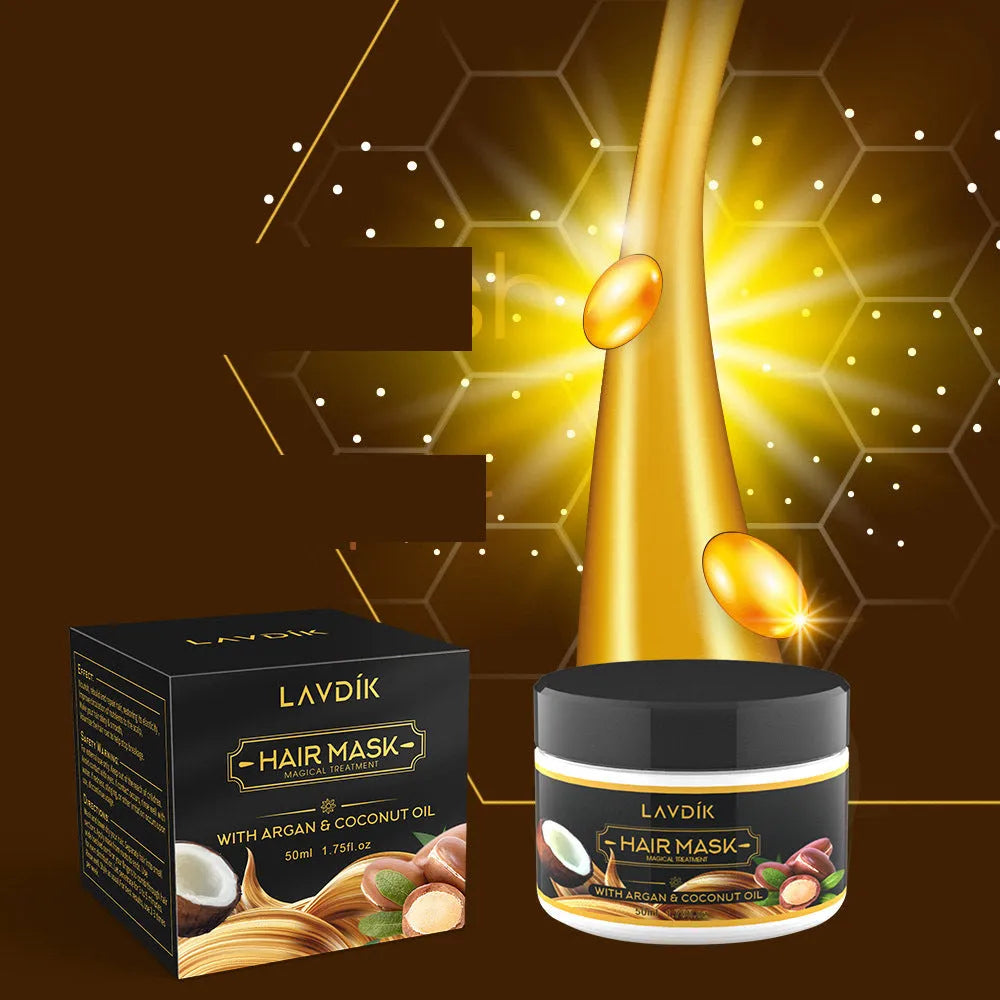 Nourishing hair mask conditioner in 50ml tube for deep repair and frizz control