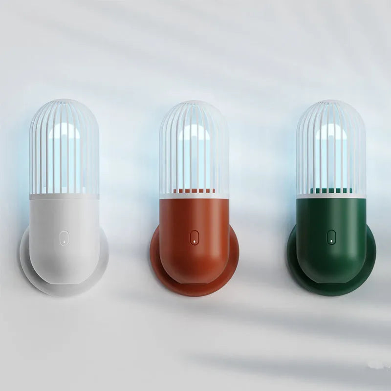 Portable capsule-shaped ultraviolet UVC disinfection lamp in choice of colours.