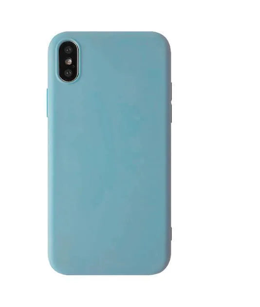 Frosted matte iPhone case in multiple colours showing slim 1.5mm thick soft shell design