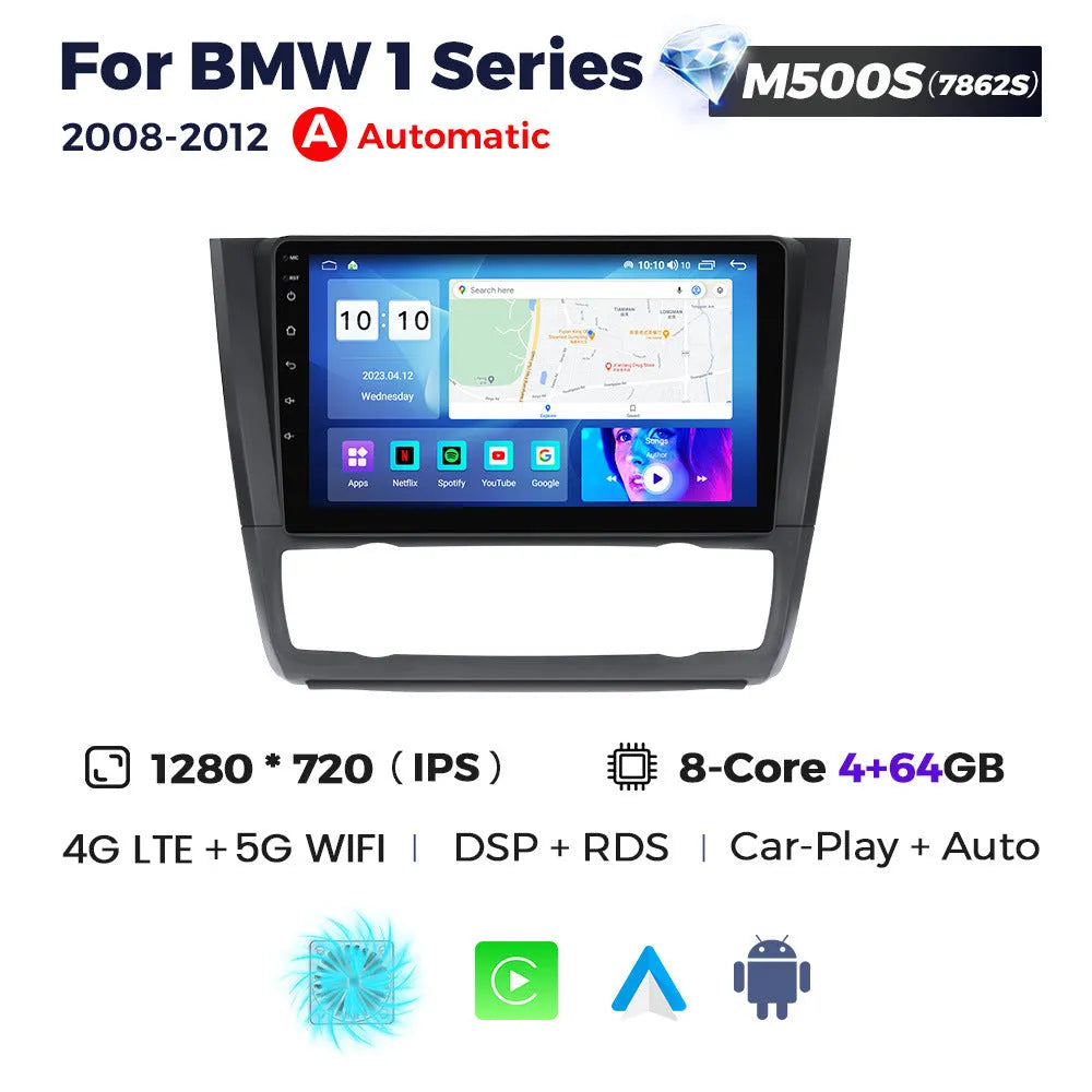 9-inch Android car navigation touchscreen unit for BMW E87 dashboard installation