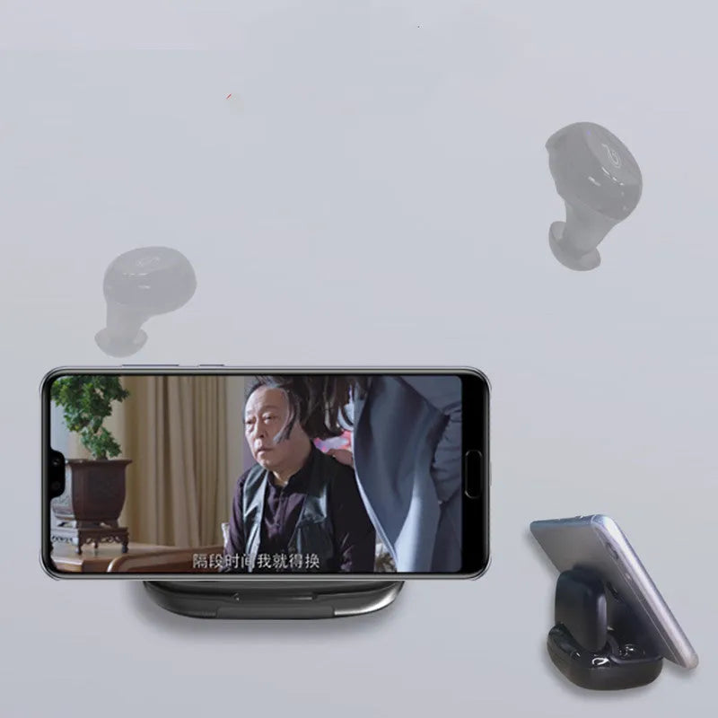 Black plastic Bluetooth 5.0 in-ear earphone with IPX5 waterproof rating and 15-metre range