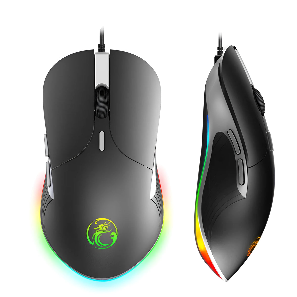 LED Gaming Mouse 6400 DPI wired ergonomic with 7 buttons and scroll wheel