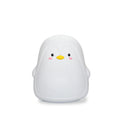 White penguin-shaped night light with USB rechargeable battery and soft LED illumination