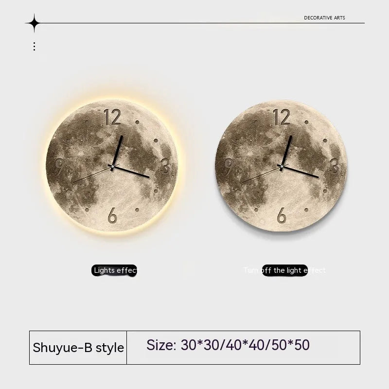 Silent wall clock with optional LED ambient light in 30cm, 40cm or 50cm diameter.