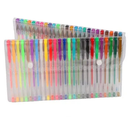 Pack of colour gel pens with a 2.2mm large inner diameter ink tube for smooth writing.