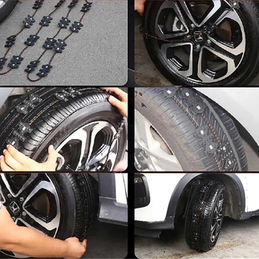 Magic Chain Black Snow Chain set of four emergency snow chains for car tyres 165-285mm