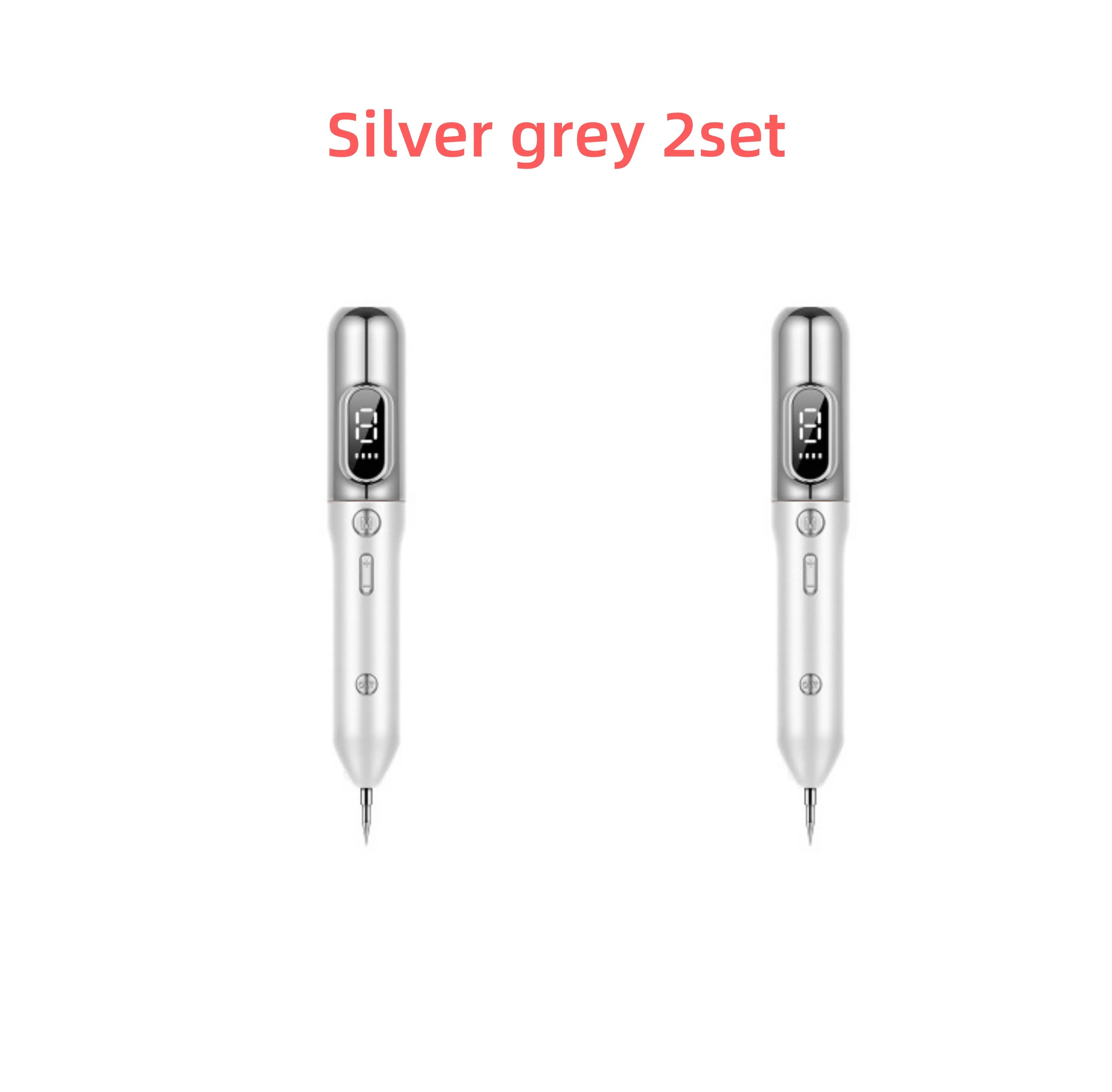 Blue light acne beauty instrument removal pen set with cooling gel and needles on a table
