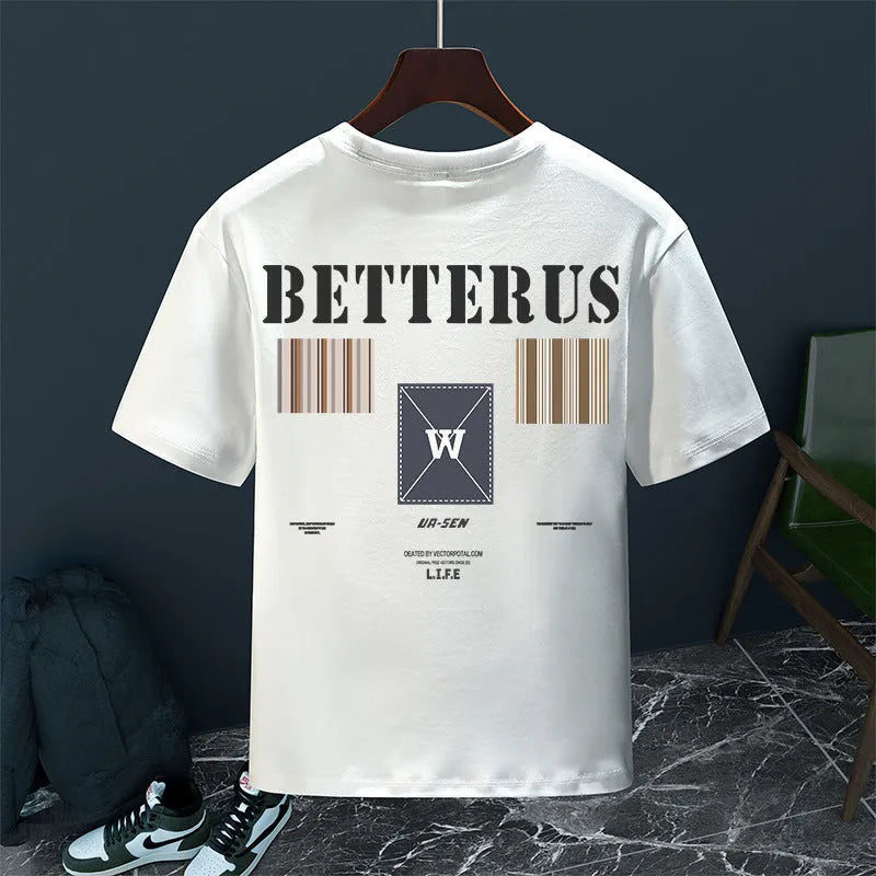 Men's striped casual loose fit jacket with graphic design options in black and white colourways