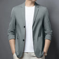 Seamless lightweight breathable nylon casual suit top in Diamond White, long sleeves, regular length, size 180