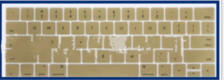 Silicone keyboard protective film for MacBook Air 13 and Pro models, black colour
