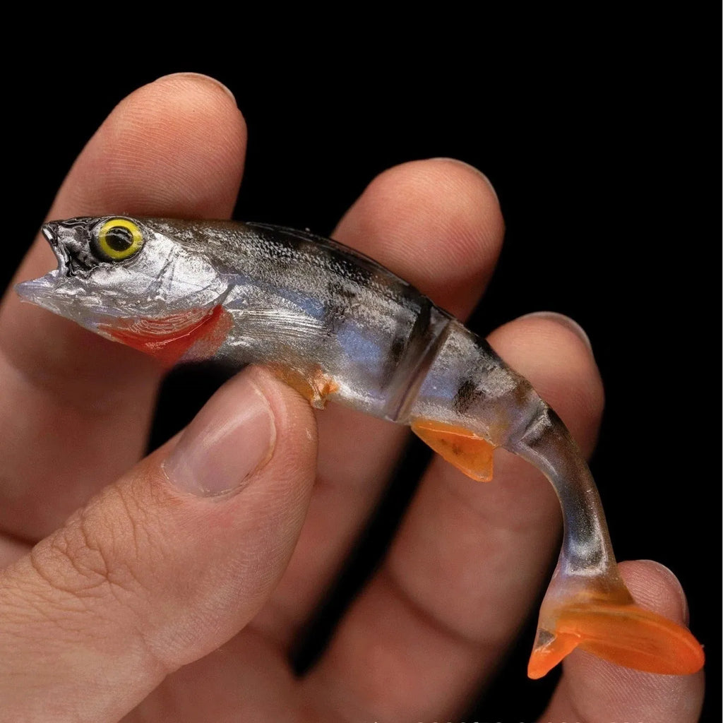 T-Tail catfish scissors soft fishing lure with realistic fish colouration