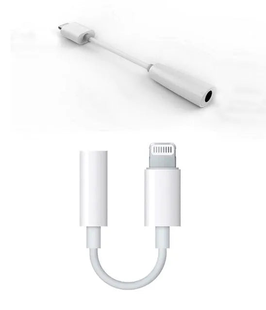 White Lightning to 3.5mm audio adapter cable for iPhone compatibility