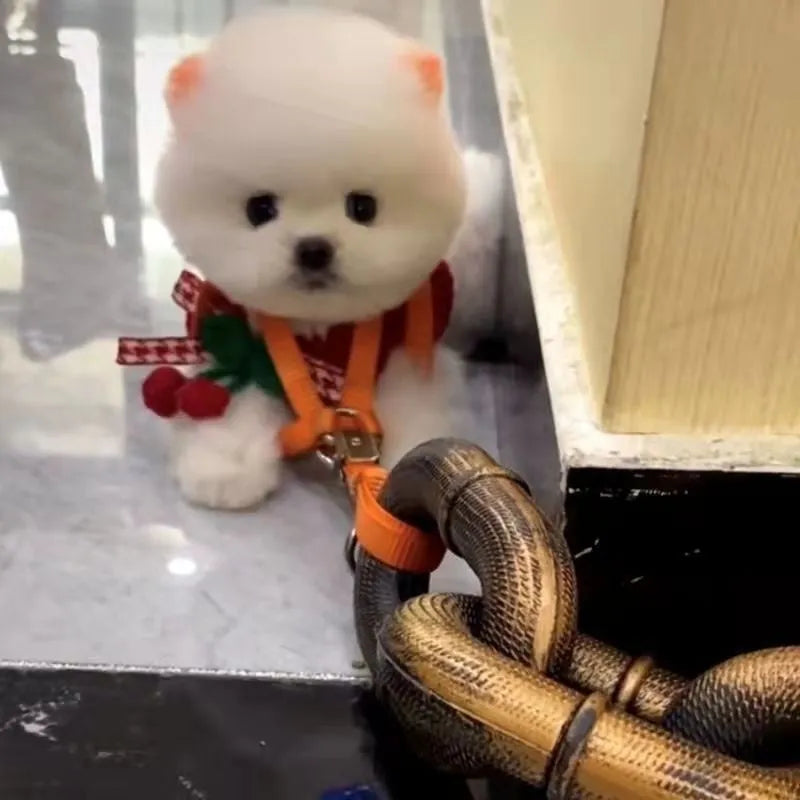 Simulated dog leash filming prop with rough rope design in antique bronze finish