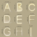 LED English letter light plastic shell switch control letter A night light option
