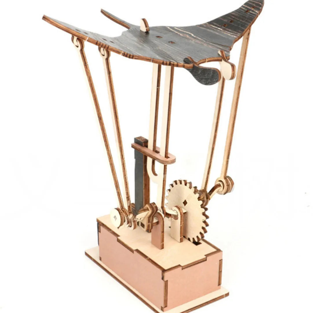 Handmade wooden flying manta ray carving ornament 26 by 20 cm Korean style