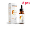 Bottle of Vitamin C and hyaluronic acid facial serum, 10ml net content, for anti-aging and whitening.