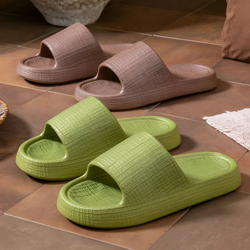Adult unisex EVA non-slip toe ring slippers in five colours with injection-moulded sole