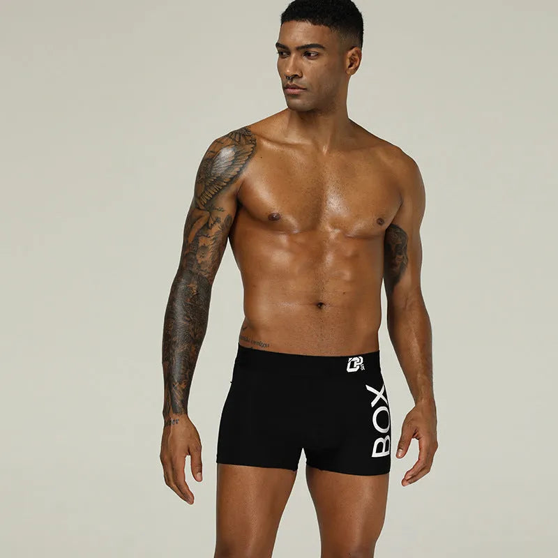 Men's 100% cotton boxer shorts in black and white, breathable underwear in sizes L to XXL
