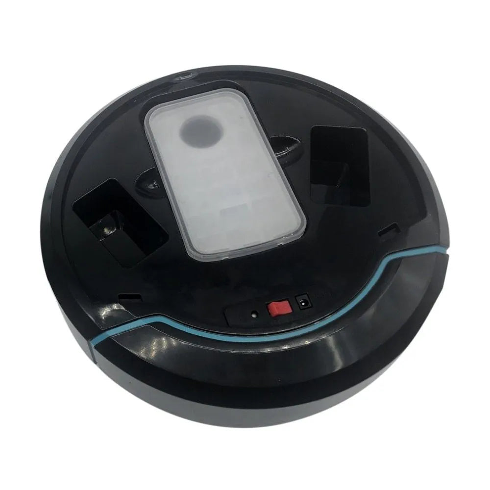 Smart robot vacuum cleaner in white, 22.8cm diameter, ABS construction, with obstacle sensors