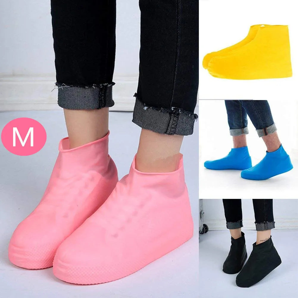 Silicone rain boots shoe covers in multiple colours for men and women hiking waterproof use