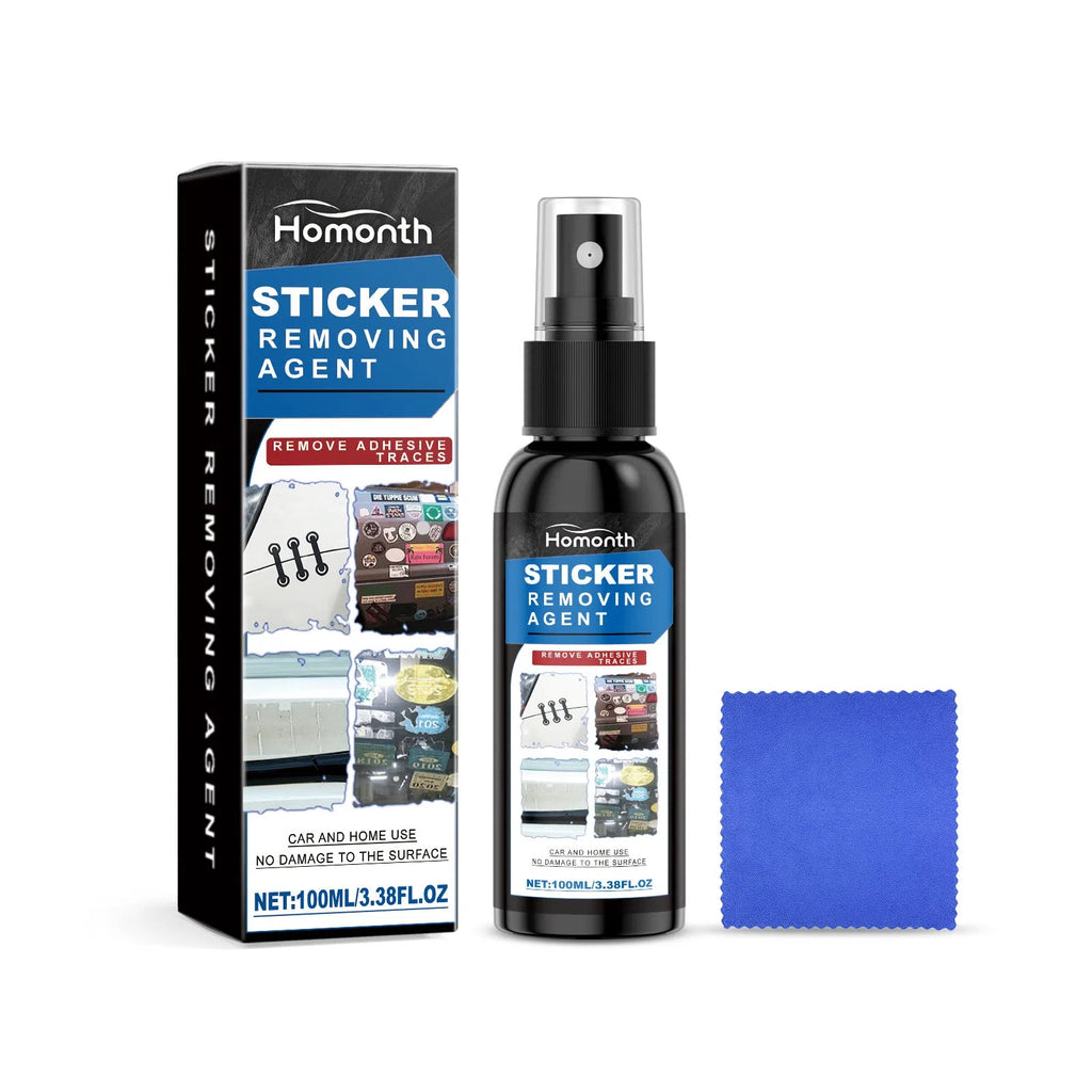 Automobile sticker remover 100ml bottle with microfibre square towel