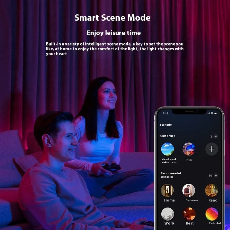 Smart RGBW ceiling lamp with WiFi Bluetooth remote control and colour changing features