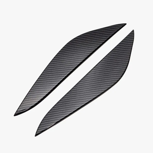Tesla Model 3 headlight colour change accessories in carbon pattern ABS plastic
