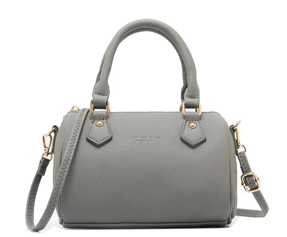 Ladies diagonal pillow crossbody bag in PU fabric with letter print in yellow colour