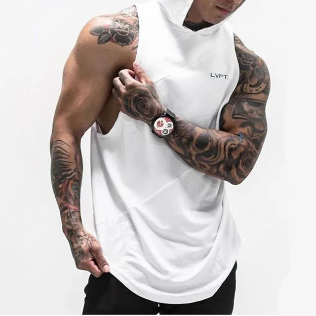Men's breathable T-shirt in black with caps style detail, side view