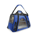 Breathable portable pet strap handbag in Oxford cloth with nylon mesh for small dogs and cats, pink colour