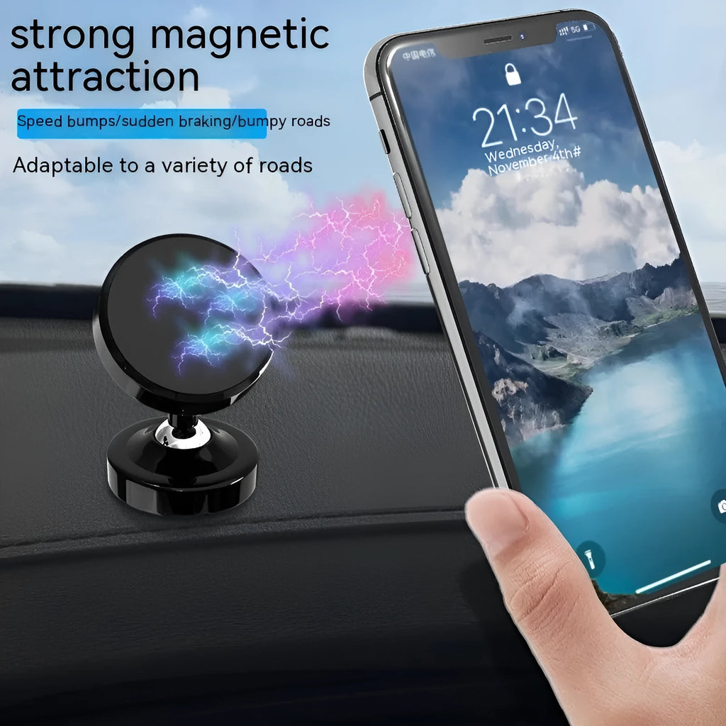Dot magnetic car phone holder with air vent clip in zinc alloy construction