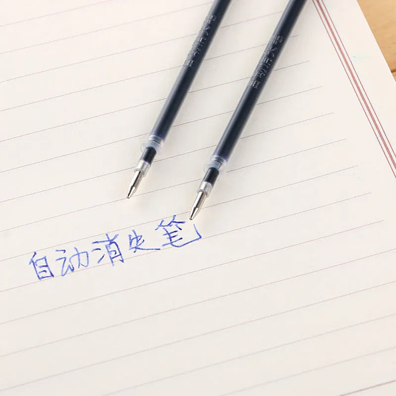 Automatic fade and disappear pen set showing pen holder and refills for temporary marking