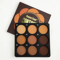 Dark matte eyeshadow palette with 9 waterproof colours and repair disk for punk and fashion makeup