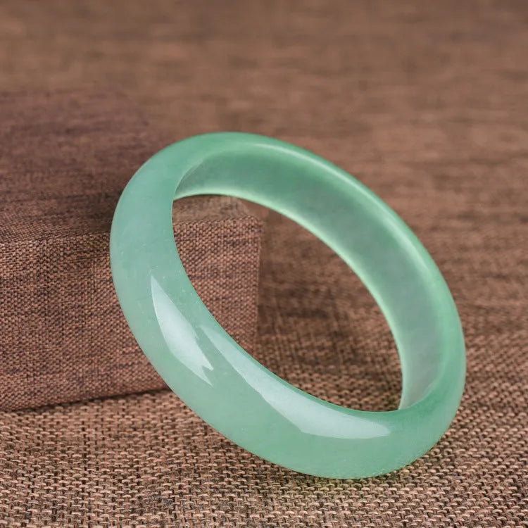 Oil cyan light green quartz rock jade bracelet in modern simplicity style