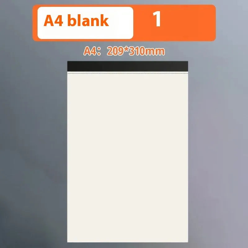 A5 B5 A4 writing pads with 80 tearable sheets in blank grid or lined ruling options