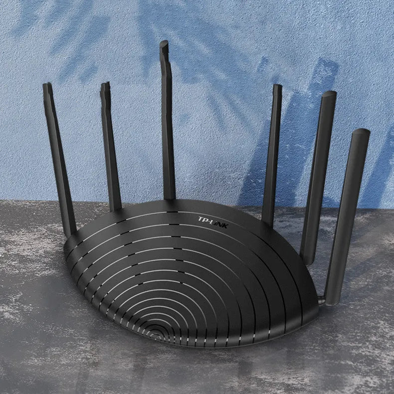 TL-WDR7661 Gigabit Edition wireless router with non-detachable antennas, 254mm x 160mm x 38mm, black