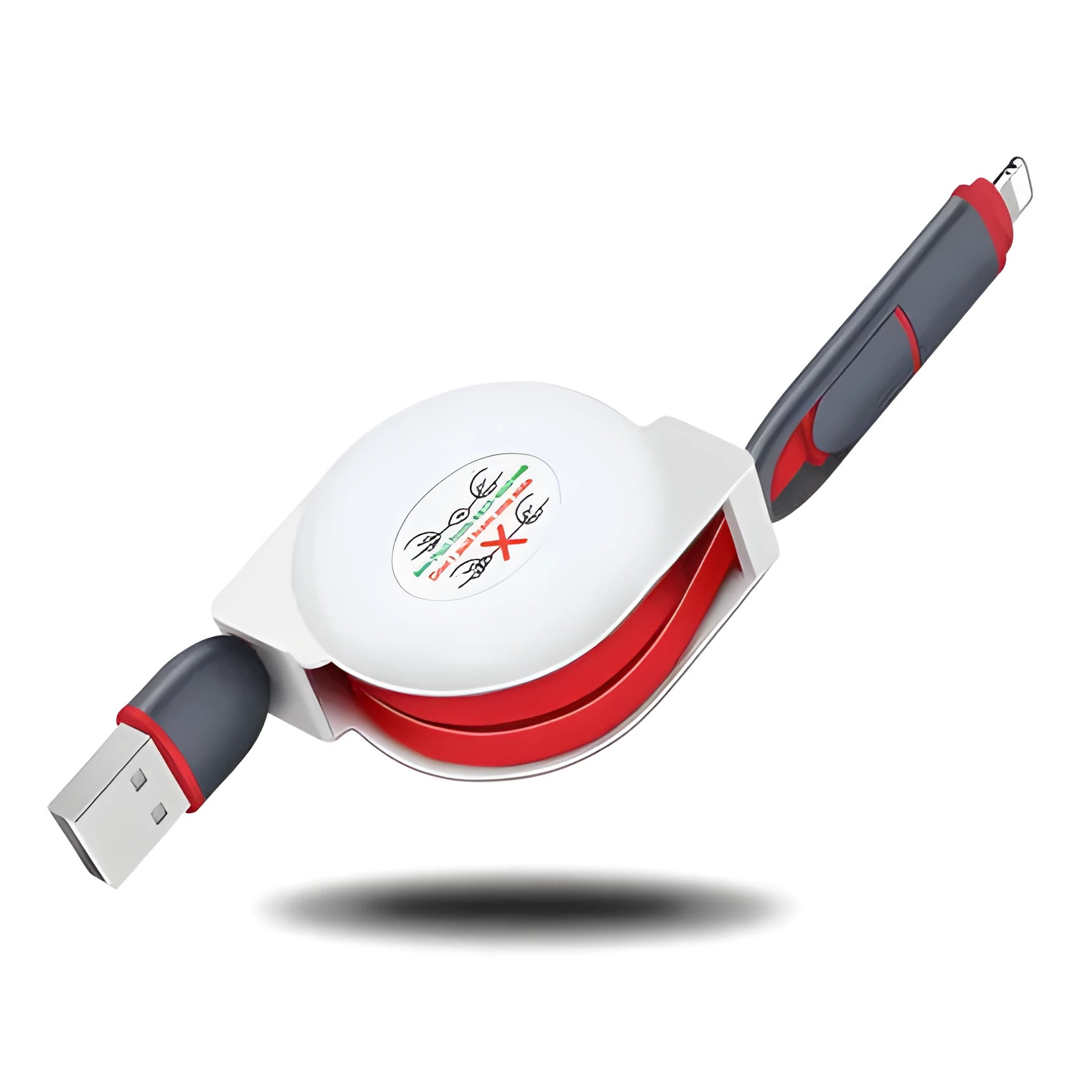 3-in-1 telescopic charging cable extended to 120 cm with titanium alloy connectors