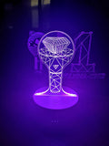 Acrylic transparent display stand holding BTS Light 101 Tower Gem building lamp