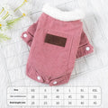 Grey lambswool dog vest with fleece lining for winter warmth, shown on a model dog.