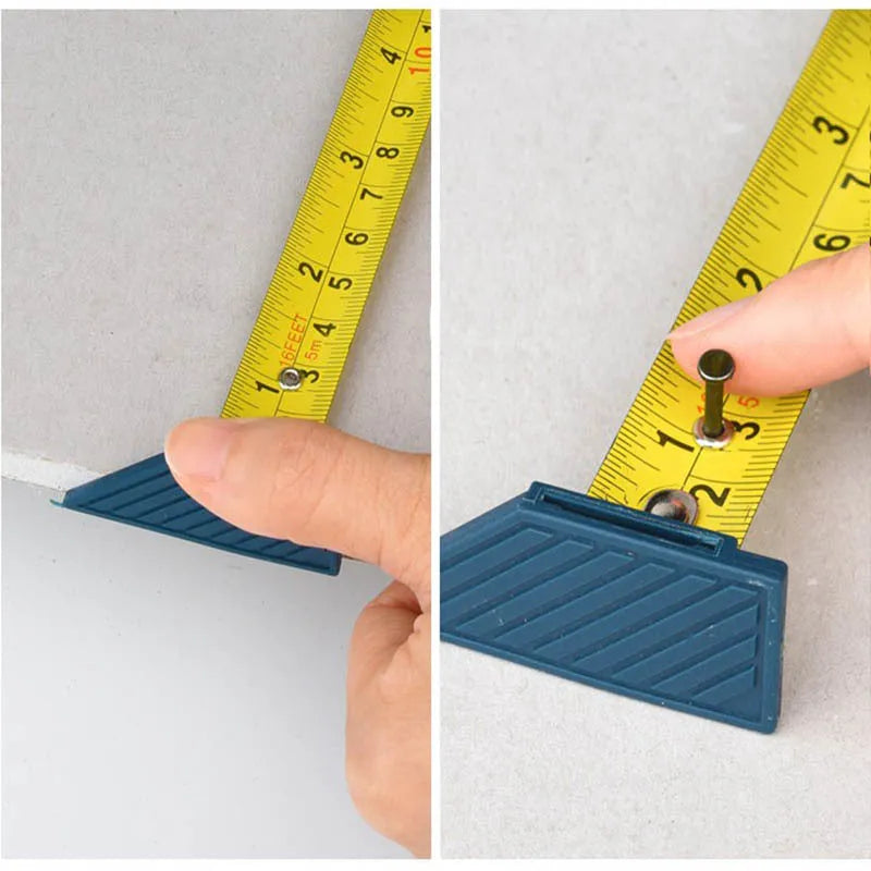 Blue multifunctional woodworking cutter with aluminium alloy and TPR plastic handle, one-press lock, and precise scale