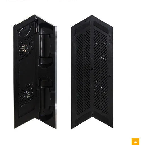 Black plastic multi-function charger for PS4 original host with charging and cooling fan