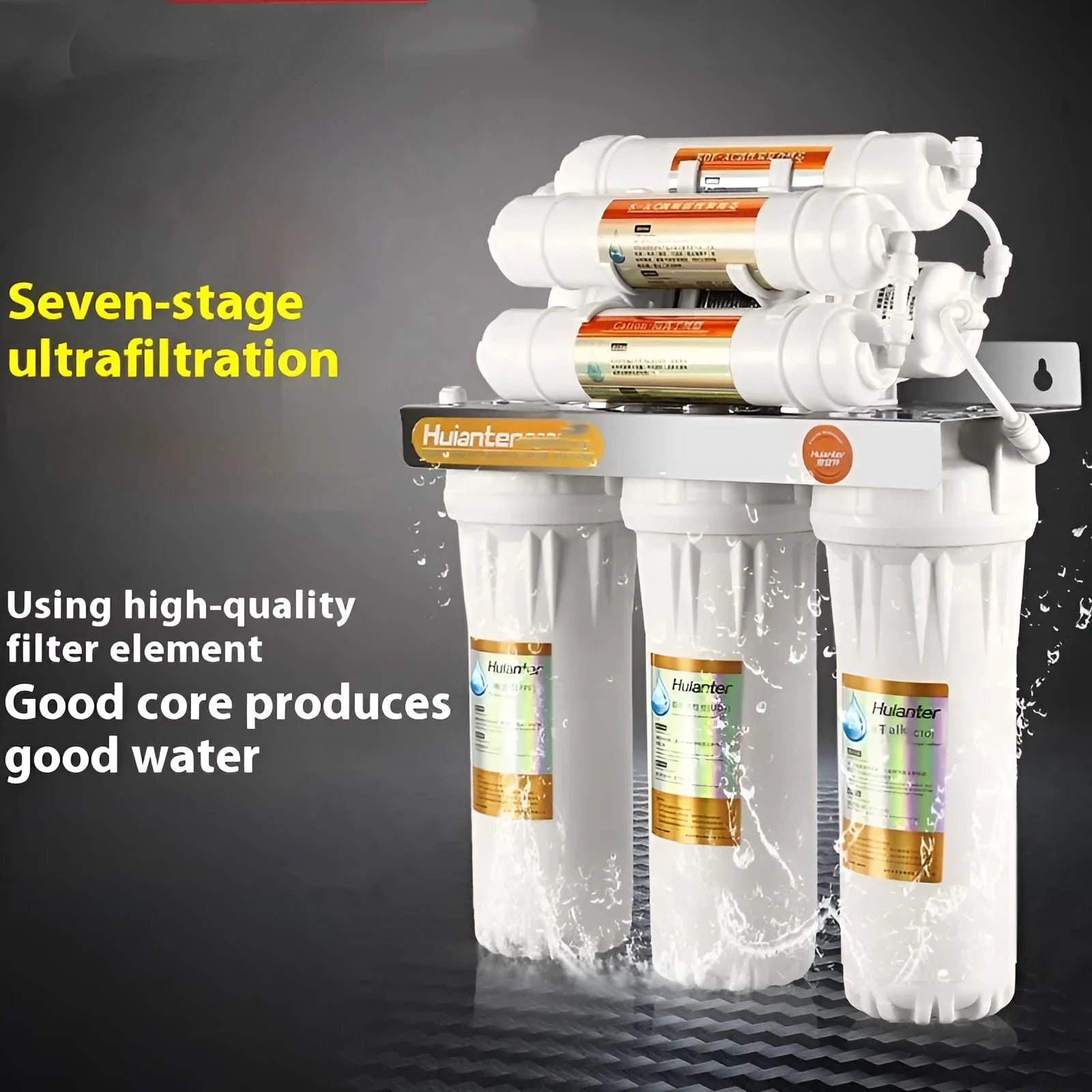 White plastic water filter element for direct drinking tap water purification systems