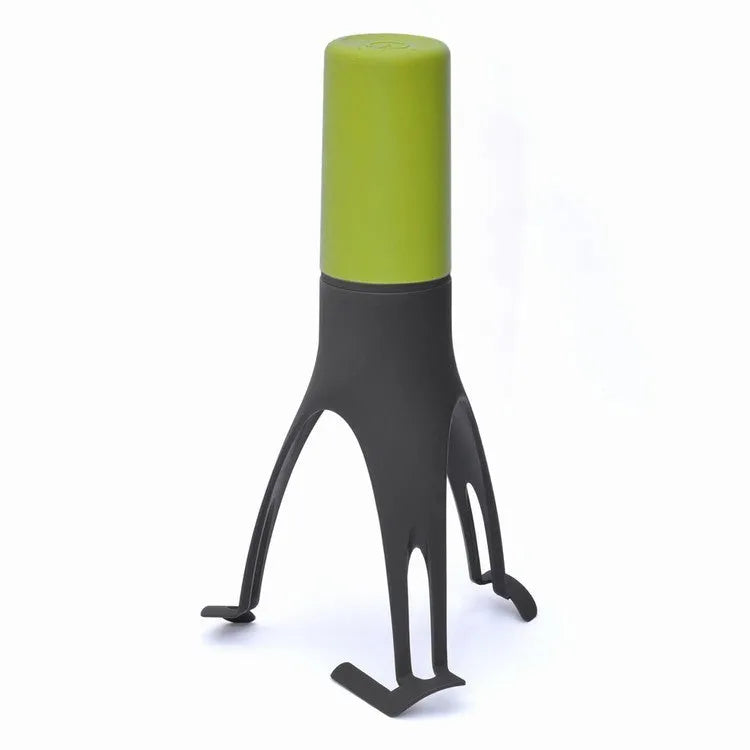 Green automatic cooking mixer utensil for sauces and soups with self-stirring design