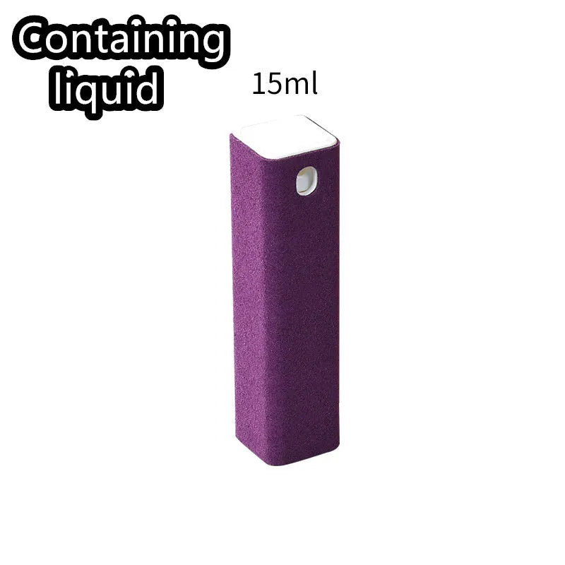 Blue 15ml phone screen cleaner spray tool with integrated case and wipe storage.