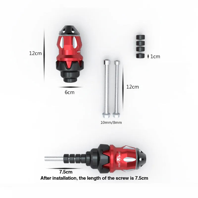Aluminium alloy electric motorcycle modification accessories in black or black red.