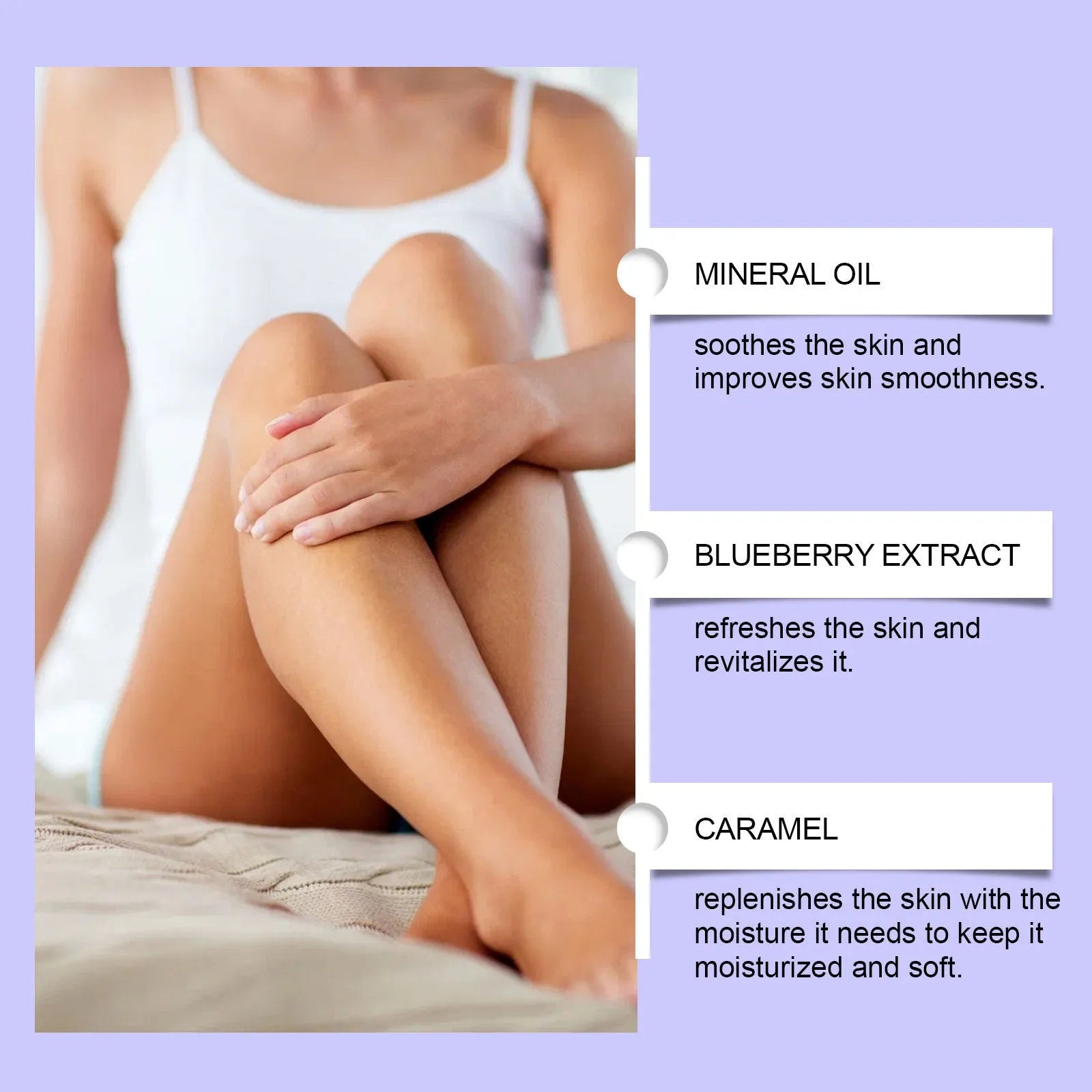 Blueberry Caramel mild body scrub cream in a 100g tub with exfoliating walnut shell powder