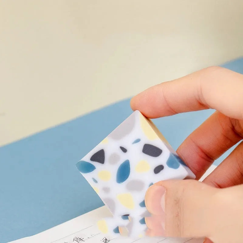 Super clean traceless eraser with brick-shaped modelling for student stationery use