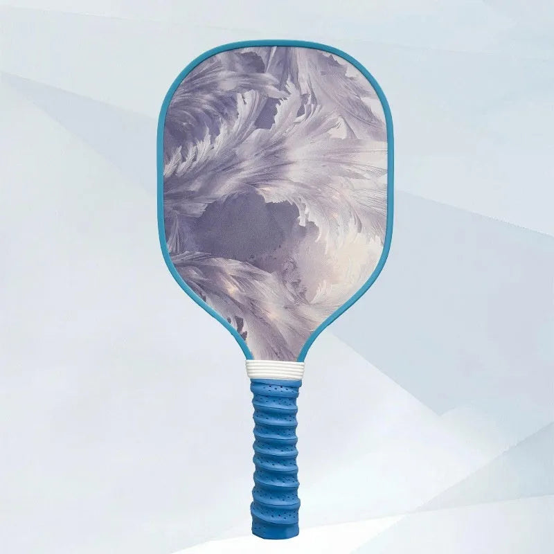 Wooden pickleball paddle racket 400x192x11mm in Starry Night Ancient Town design