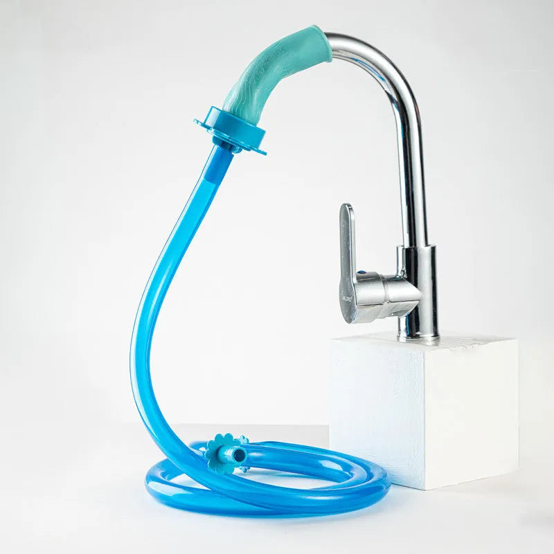 Silicone universal connector shower pipe in OPP bag packaging, flexible and portable design