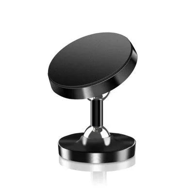 360 rotating magnetic car phone holder with suction cup base and metal plate in black colour